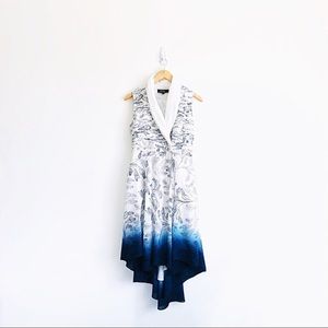 Anthropologie Wrap Dress-blue ombré